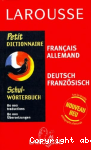 Petit dictionnaire franais-allemand, allemand-franais