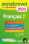 Franais 3e Annabrevet Sujets et Corrigs 2020